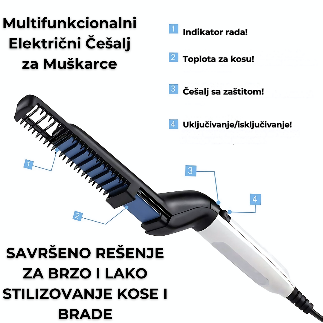 Multifunkcionalni Električni Češalj za Muškarce